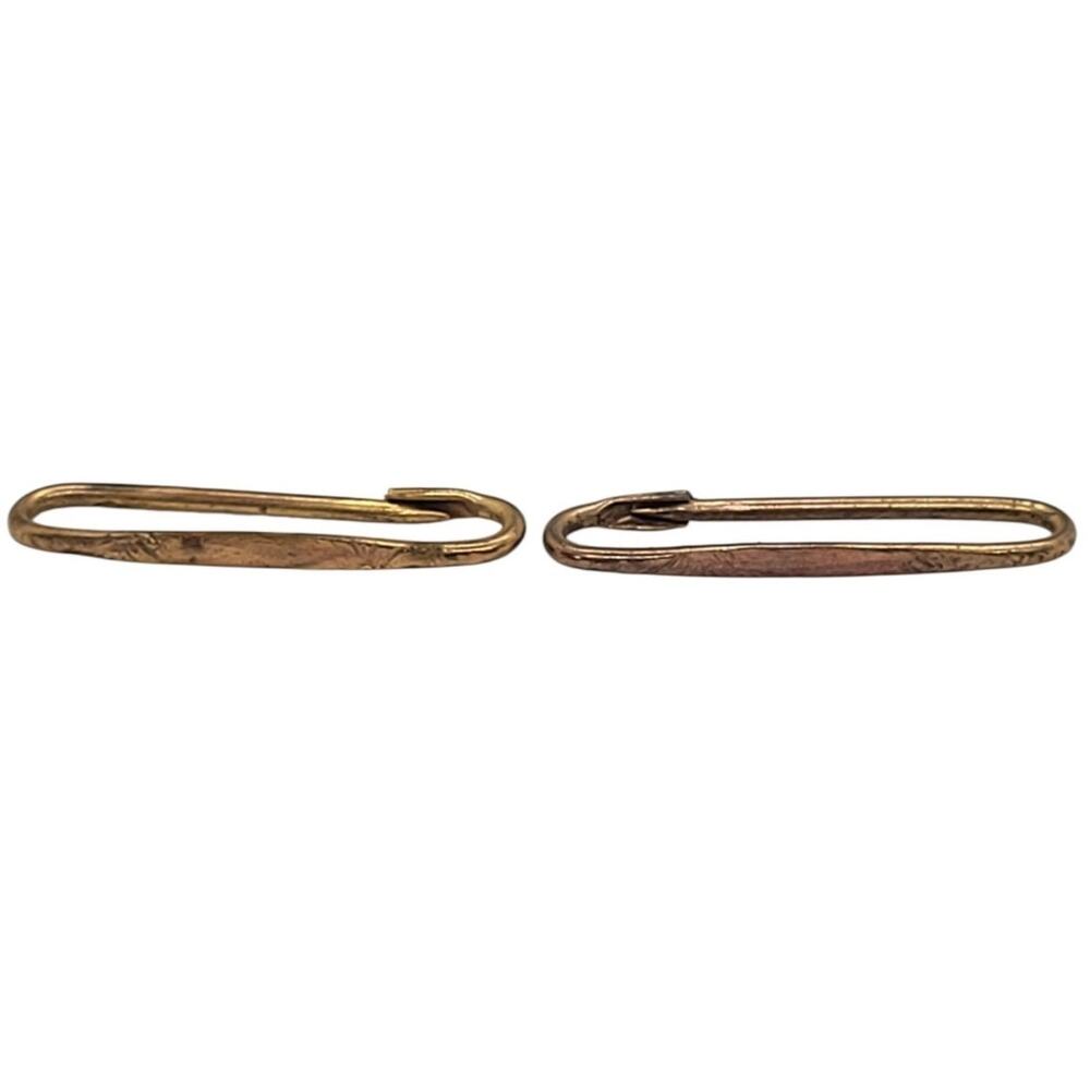 Antique Victorian Edwardian Gold Filled Lingerie Pins Pair Romantic Jewelry